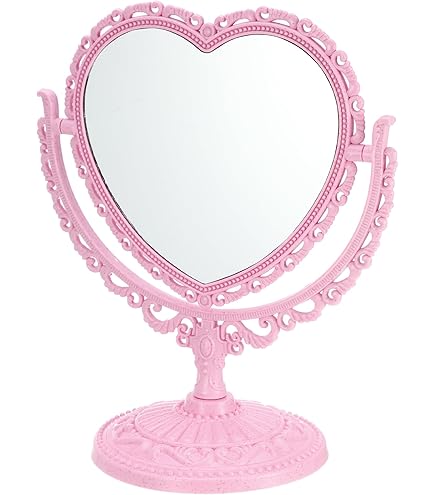 Amazon.co.jp: [Queen-b] 卓上 ミラー ハート 型 かわいい お洒落