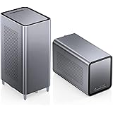 JONSBO N1 Mini-ITX NASシャーシ ITXコンピューターケース 5+1ディスクベイ NAS ミニアルミニウム スチールプレートケース付き 14cmファン内蔵 SFXパワーバイトのみ H 70mmCPUクーラー対応