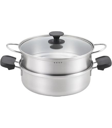 Amazon | 和平フレイズ 二段蒸し器 ヴェンセ 26cm ガラス蓋付 IH対応