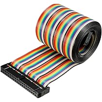 リボンカラーケーブル　40芯　50ｍ　サイズAWG-28　10ｍ単位で切売します uxcell フラットリボンケーブル 40ピンワイヤー 長さ48cm 2.54mm