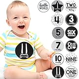 マイルストーン ベリー ステッカー ブラック/ホワイト 12ヶ月