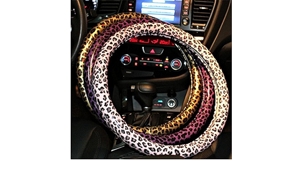 Amazon  ハンドルカバー ファッション 軽自動車 普通車 兼用 ヒョウ柄 