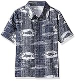 Columbia Boys Trollers Best Short Sleeve Shirt Small Collegiate Navy Fish [並行輸入品]