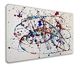 (44" X 26" / 110 X 65cm) - ABSTRACT JACKSON POLLOCK WALL CANVAS (44" & 157; X 26" & 157; / 110 X 65c