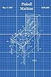 Pinball Machine: Blueprint Journal - Pin Ball Flipper Wizard Game Log (Blank Lined Notebook)