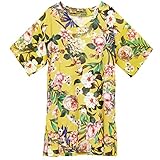 (ライフスター)Lifestr　ワンピース　Tシャツワンピ　花柄　ボヘミアン　ぽっちゃり　大きいサイズ　マタニティ(オリジナルエコバッグセット)