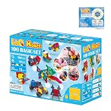 ラキューハート ベーシックセット, 100ピース, 非売品スノークリスタル特典付 20種類のモデル作成可能, 対象年齢3歳以上, 知育ブロック