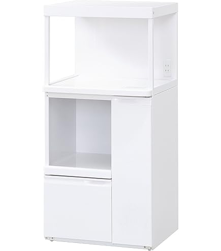 ［廃盤品］エムケーレンジ台 ＳＫＵ−３０６Ｗ 上段棚付(米びつ１２ｋｇ付) エムケーレンジ台 SKU−306W 上段棚付 （米びつ12kg
