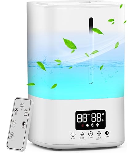 Amazon.co.jp: 加湿器 大容量 5L 加湿器 卓上超音波式 【最新強化型 45