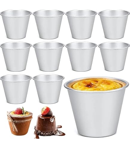 プリンカップ　ゼリーカップ　アルミ製円形型 １４０個 Amazon | Coicueci10個 アルミプリンカップ ゼリー型 ケーキ金