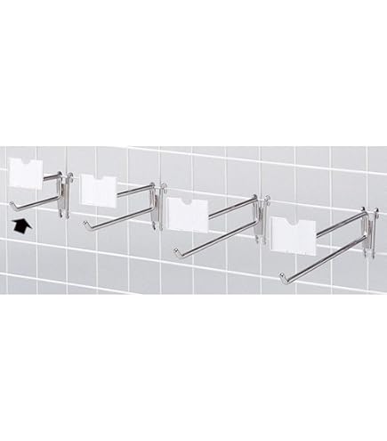 Amazon｜【10本】ネット用2段フック(直径6mm) クローム L20cm ※カード