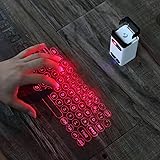 Bluetoothワイヤレスプロジェクション仮想キーボード、キーボードプロジェクター、ポータブルフルサイズキーパッド、Bluetooth仮想キーボード、コンピューターアクセサリプロジェクションキーボード、iPhone用、ホログラフィックキーボード