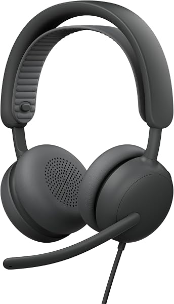 ロジクール PC用 有線 アクティブ ノイズキャンセリング ヘッドセット ZONE WIRED 2 アダプティブ ハイブリッド アクティブノイズキャンセリング ANC USB-C USB-A デュアル ノイズキャンセリング マイク ZONEWIRED2GR グラファイト 国内正規品 - 1