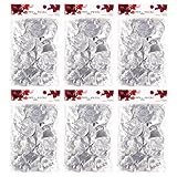 設定の600フェイク花花びら – Fakeローズフラワー花びらウェディングフラワー花びらや結婚式、バレンタイン、記念日、、シルバー – 2 x 2.3インチ