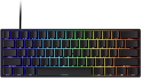 【国内正規品】MonsGeek(モンスギーク) FUN60 Pro SP 有線モデル HEセンサー 0.01mm ラピッドトリガー対応 磁気スイッチ Akko Glare Magnetic Switch 英語配列 テンキーレス サイドプリント 有線8K ホットスワップ SnapKeys (SOCD)対応 ARGB対応 高コスパ ゲーミングキーボード Black - 1