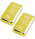 Amazon.co.jp: SALUDABLE 文鎮 金塊 インゴット レプリカ 金の延べ棒