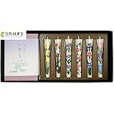 淡路梅薫堂の3号花ろうそくお線香セット 清浄甘茶香25ｇと手書き絵ローソク6本セット（前半） 手描き お供え物 49日法要 一周忌 三回忌 初盆 新盆 贈答用 進物用 贈り物 #1111