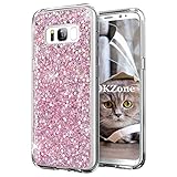 Samsung Galaxy S8 Plusケース [HDスクリーンフィルム付き] OKZone キラキラ 目立つデザイン TPU シリコン カバー 耐衝撃ボディ 全面保護 落下防止 ファッション S