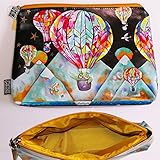 Allen Designs Studios アレンデザイン 熱気球とフクロウ 化粧ポーチ メイク 動物 気球 自然 [並行輸入品]