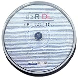 Good-J ブルーレイディスク BD-R DL ビデオ用(50GB) 片面2層 1回録画用 1-6倍速 ホワイトプリンタブル(ワイドプリント対応) 10枚 スピンドルケース GJBDL50-6X10PW