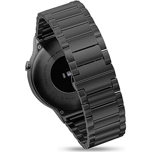 18MM 20MM 22MM交換バンドPinhen 腕時計用ベルト ステンレスメッシュ メタルスライバンド 取り外し 交換便利です対応ASUS Zenwatch MOTO 360 Pebble Time Neo Live LG G Watch Urbane R (18MM Butterfly Black)