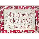 Have Yourself a Merry Little Christmas Festiveクリムゾン27.5 X 19.75木製壁Sign Plaque