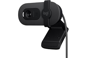 Logitech Brio 100 Full HD Webcam for Meetings and Streaming, Auto-Light Balance, Built-in Mic, Privacy Shutter, USB-A, for Microsoft Teams, Google Meet, Zoom - Graphite