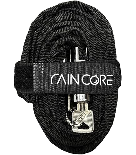 Amazon.co.jp: RAINCORE 超軽量 自転車 鍵 ロック 盗難防止 - 150cm