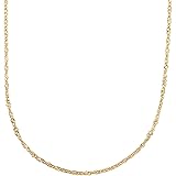 [フェアリーカレット] 18金ネックレス K18 スクリューチェーン 50cm (幅1.5mm)