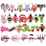 ベビー ガール キッズ スカルプチャー リボン ボゥ ワニ口 ヘア クリップ 付 24 個入り