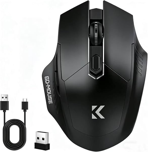 2026 Innovation Mouse, Wireless Bluetooth 5.2, Quiet, Wireless Mouse (with Back/Forward Buttons), Instant Connection, High Sensitivity, Bluetooth, 2.4 GHz, 3 DPI Switching, Gaming Mouse, Optical - 1