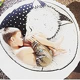 INS フォックス キツネ プレイマット レイシークラシック（Lacey Classic) ベビー キッズ プレイマット ラグマット オシャレ 可愛い プレイマット 内側に綿があり シンプル インテリ