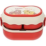YARNOW 弁当ランチボックスコンテナ漏れ蓋2ティア食品保存容器スタッカブルスナックボックスキッズ大人のためのマイクロ波安全赤