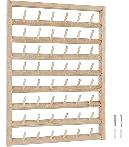 Amazon | New brothread 60スプール 木製糸巻きラック/糸ホルダー 吊り