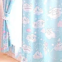 Amazon｜シナモロール (ふわふわシナモン) 3級 遮光カーテン と