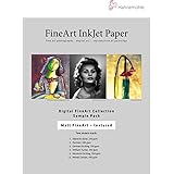 (Matte Textured Sample Pack) - Hahnemuhle Matte FineArt Textured Archival Inkjet Paper Sample Pack, 22cm x 28cm, 12 Sheets