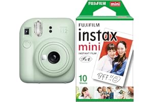 【セット】 FUJIFILM チェキ インスタントカメラ instax mini 12 ミントグリーン + チェキ用フィルム 10枚入 INSTAX MINI JP 1