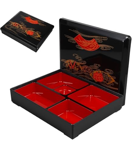 Amazon｜弁当容器 70－70道参二段会席睦月／はなふさセット 50