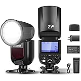 NEEWER Z1-S TTL Round Head Flash Speedlite for Sony DSLR Cameras, 76Ws 2.4G 1/8000s HSS Speedlight, 10 Levels LED Modeling La