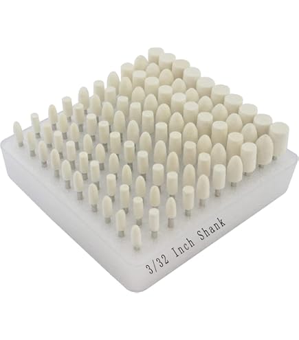 Luo Ke 40 Pcs Abrasive Buffing Wheel - 3/32'' Shank Double Fly Nylon