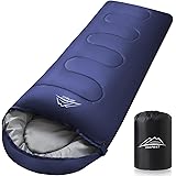 LEEPWEI 寝袋 シュラフ 封筒型 軽量 保温 -15度耐寒 210T防水【Amazon.co.jp 限定】コンパクト アウトドア キャンプ 登山 車中泊 防災用 丸洗い可能 快適温度 丸洗い寝袋 春用 夏用 秋用 冬用 収納袋付き