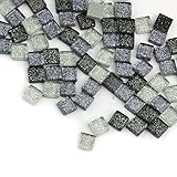 Pomcat色ガラスの混合200PCS/200グラムモザイクタイルの装飾工芸1センチメートルの長方形
