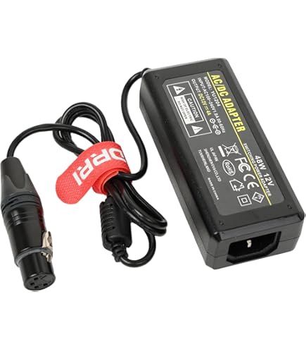 Amazon | Eonvic オリジナルXLR 4ピンメス付き12V 4A電源 Sony FS7 FS5