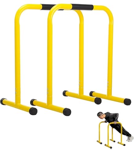 KingMile parallettes, handstand, grote push-up-bar & dipbars, antislip push- upgrepen, calisthenics apparatuur voor binnen en buiten, geschikt voor fitness thuis en push-ups (groen