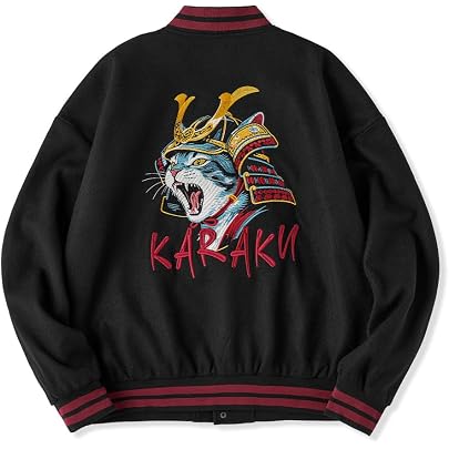karaku] ジャケット メンズ「インディアン酋長猫」＆「K