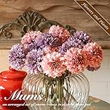 マム ミニマム 造花 アレンジ 花器 セット CT触媒 ピンク パープル 花 フェイクフラワー 菊