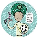 Prinz & Prinzessin PC987E Small Plate with French Text je ne joue pas by Prinz & Prinzessin
