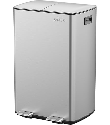 Amazon｜mVm ゴミ箱 60L 横型2分別 2×30L ダストボックス ペダル式 蓋