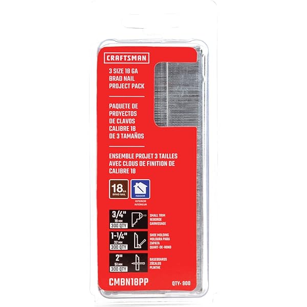 CRAFTSMAN Brad Nails, 18GA Project Pack 