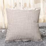 YunJeude クッションカバー 40x40cm 北欧 2枚セット おしゃれ 可愛い リネン 亜麻 無地 シンプル ファスナー インテリア 家庭装飾 車 部屋飾り 四季通用 (40x40, ベージュ)